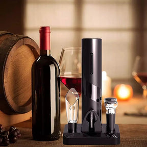 Abridor de Vinho Elétrico Recarregável com Acessórios – Kit Completo Decor Anno