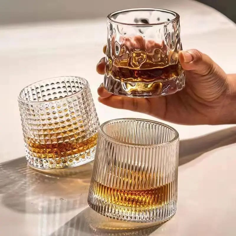 Copo de Whisky Cristal com Base Rotativo