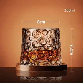 Copo de Whisky Cristal com Base Rotativo