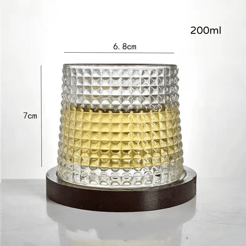 Copo de Whisky Cristal com Base Rotativo