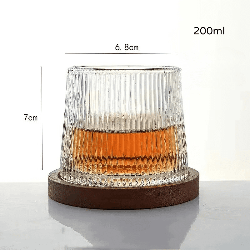 Copo de Whisky Cristal com Base Rotativo