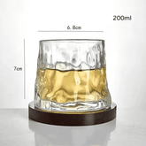 Copo de Whisky Cristal com Base Rotativo