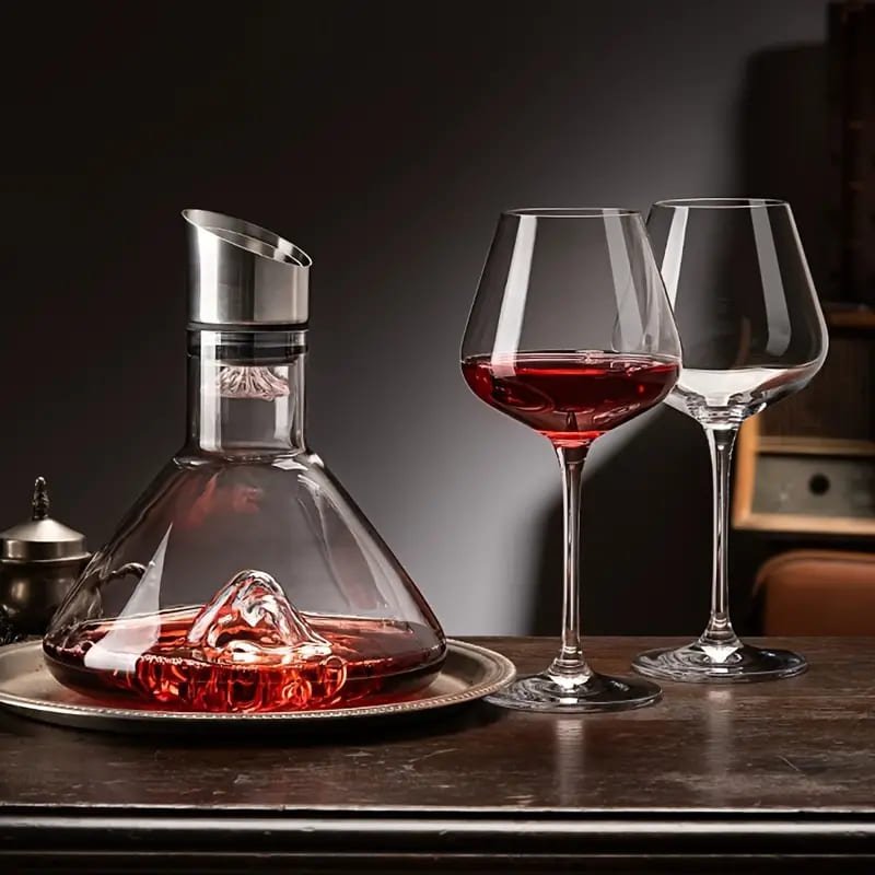 Decanter de Vinho Vidro Iceberg Aerador Home Bar