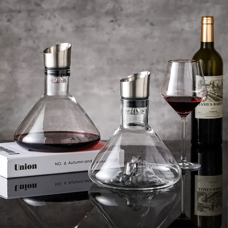 Decanter de Vinho Vidro Iceberg Aerador Home Bar