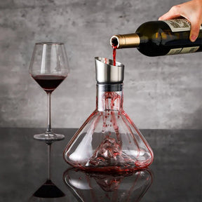 Decanter de Vinho Vidro Iceberg Aerador Home Bar