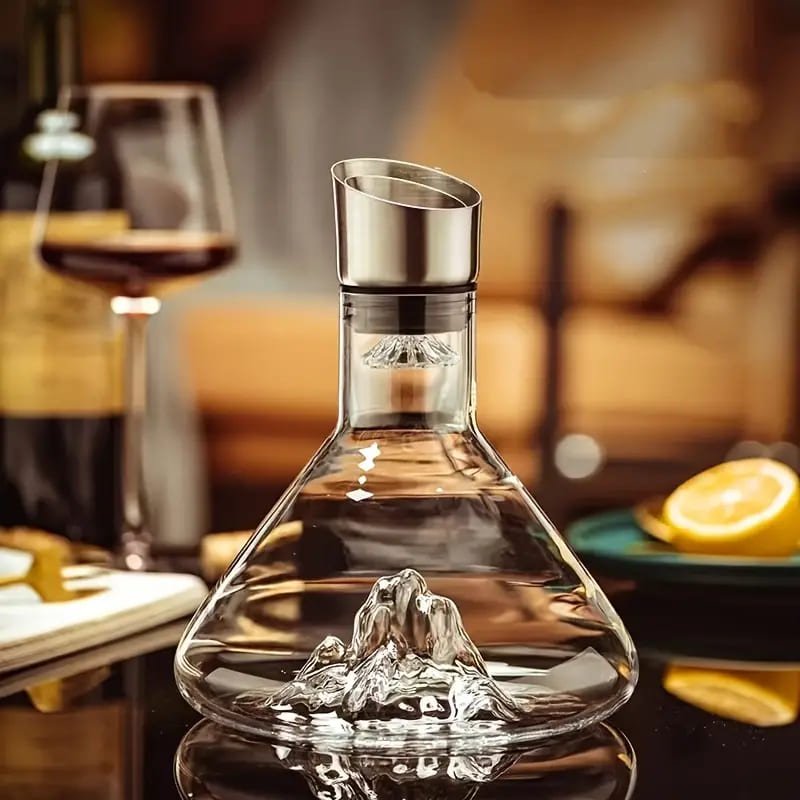 Decanter de Vinho Vidro Iceberg Aerador Home Bar