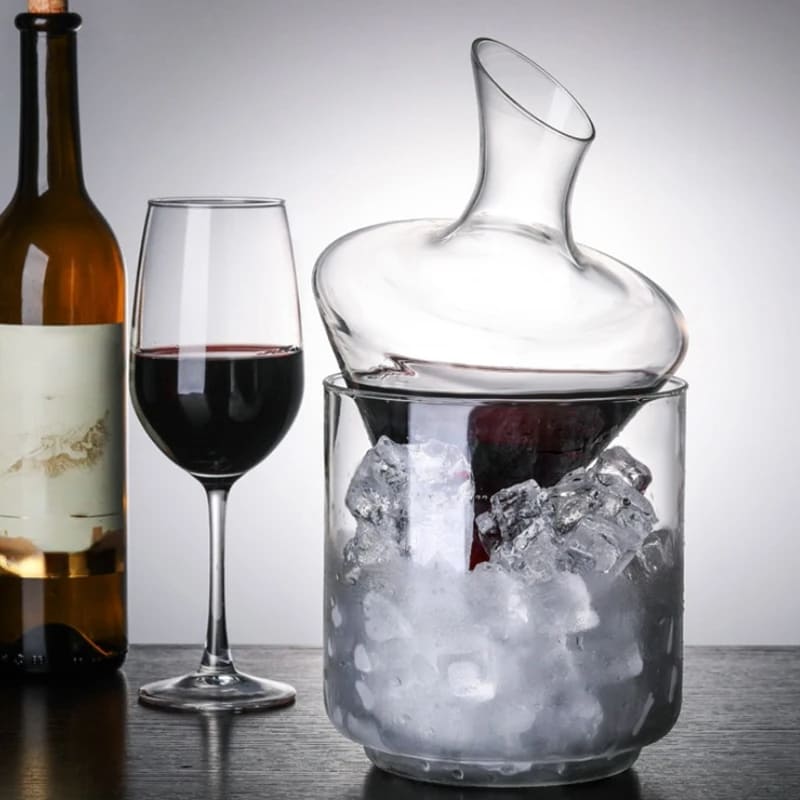 Decanter de Vinho e Whisky Balde de Gelo Vidro