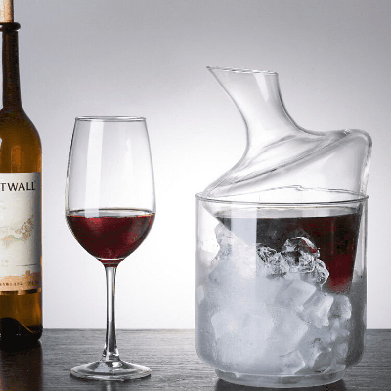 Decanter de Vinho e Whisky Balde de Gelo Vidro