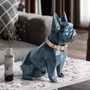 Decoração de Mesa Cofre de Resina Buldogue Francês