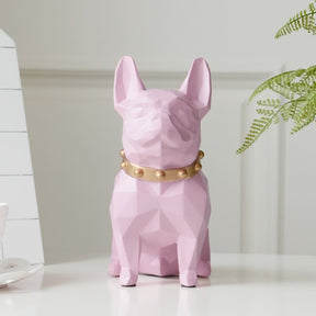 Decoração de Mesa Cofre de Resina Buldogue Francês