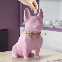 Decoração de Mesa Cofre de Resina Buldogue Francês