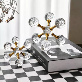 Decoração de Mesa de Cristal Moderna Ornamento Molécula