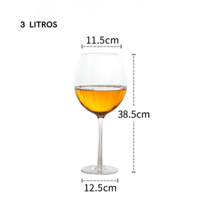 Taça de Vinho Cristal Gigante 3 Litros